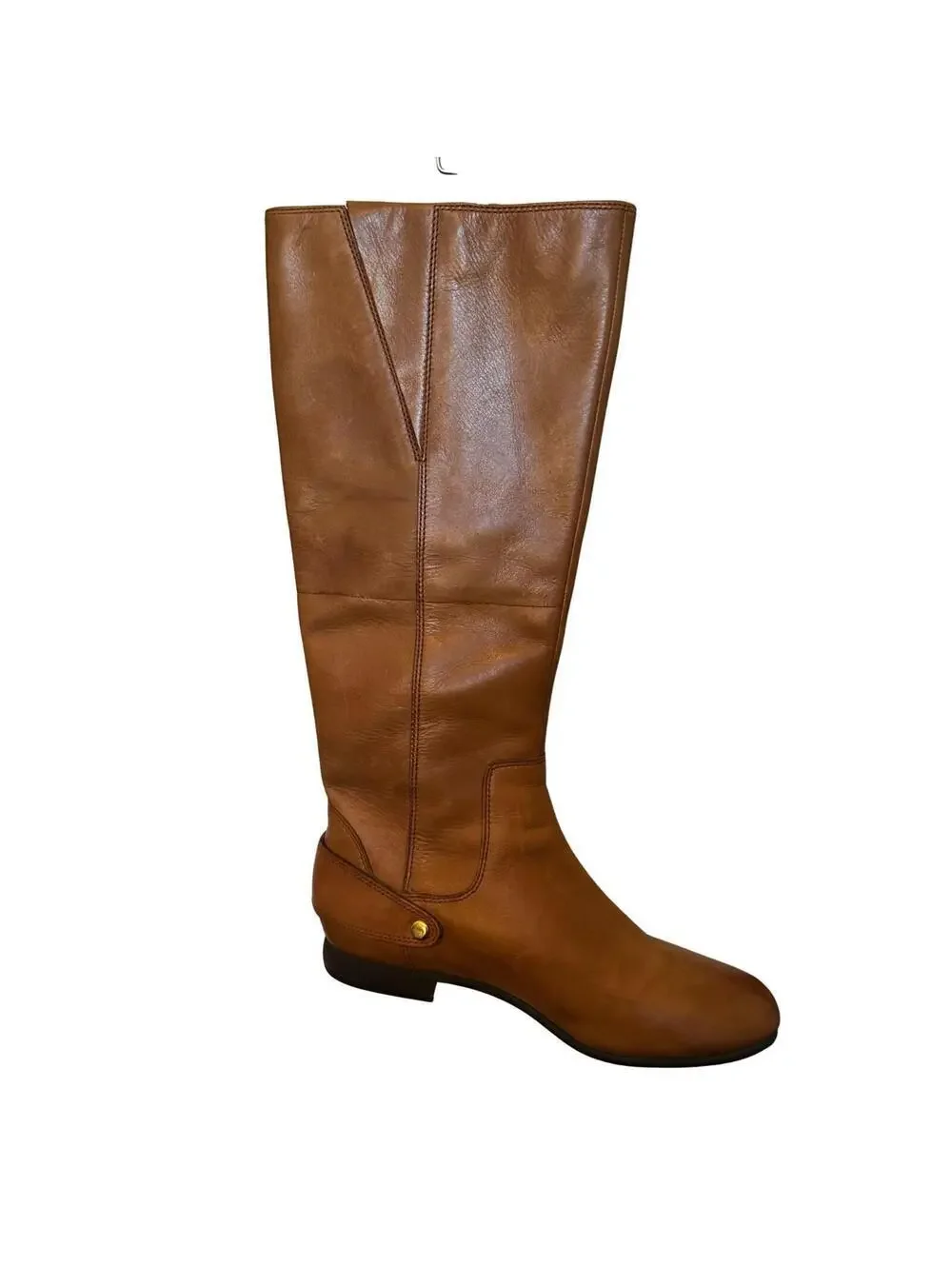 Clark’s Brown Leather Mid-Calf Riding Boots with Side Zipper